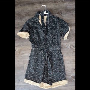 green cheetah jumpsuit
